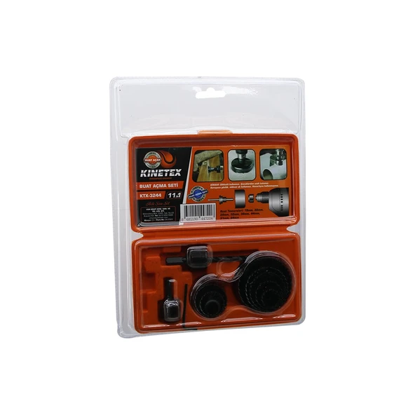 11İn1 Buat Açma Panç Seti̇ Metal Ahşap Pvc Alçipan Pls. 19-22-29-32-38-44-51-64Mm ürün görseli 1