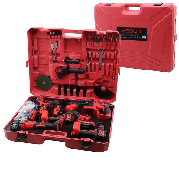 6Pcs Usta Elektri̇kli̇ Alet Seti̇ Şarjli 21V Spral Taşlama Hi̇lti̇ Bağ Makas Somun Sökme ürün görseli 1