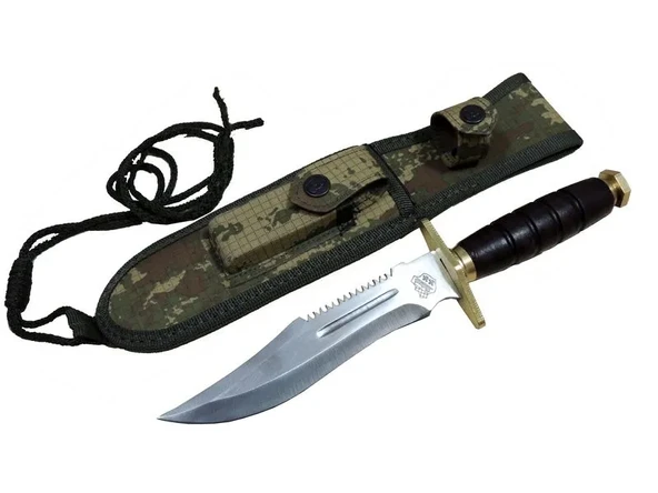 T.C. Standart Bıçağı 30 Cm - Tırtıklı, Kamuflaj Kılıflı ürün görseli 1