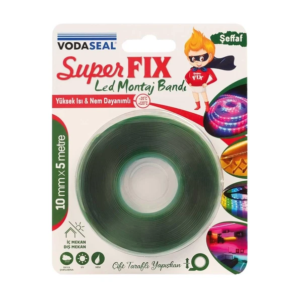 Süperfix Çift Taraflı Led Montaj Bandı 10 Mm 5 Metre ürün görseli 1
