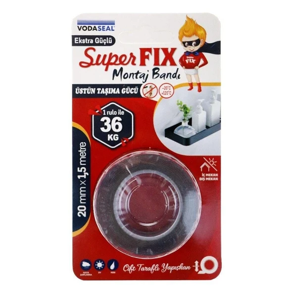 Superfix Çift Taraflı Montaj Bandı 20 Mm X 1,5 Metre ürün görseli 1