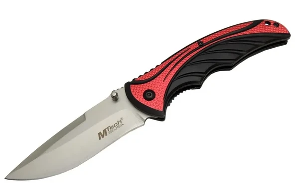 Mtech Handsome 455 Kırmızı Kamp Çakı 21Cm - Yarı Otomatik, Kemerlikli ürün görseli 1