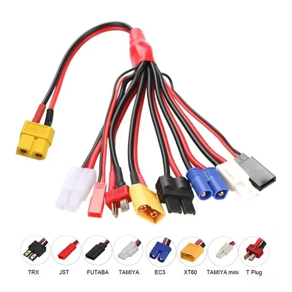 Pm-24266 Htrc 8 İn 1 Lipo Batarya Banana Kablo Seti ürün görseli 1