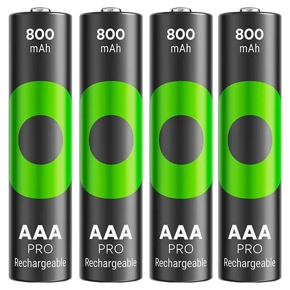 Gp Recyko 800 Mah Ni-Mh 1.2 Volt Aaa İnce Kalem Şarjlı Pil 4Lü Paket ürün görseli 1