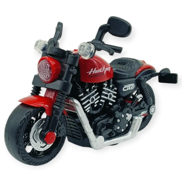 Sürtmeli Işıklı Sesli Chopper Motor Kırmızı 15Cm - 1 Adet ürün görseli 1