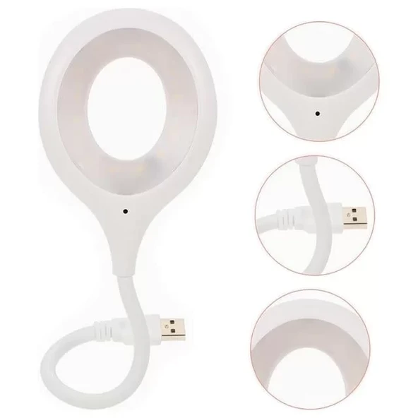 Portatif Akrobatik 20 Smd Ledli Usb Gece Kitap Okuma Çalışma Lambası (Powerbank Uyumlu) ürün görseli 1