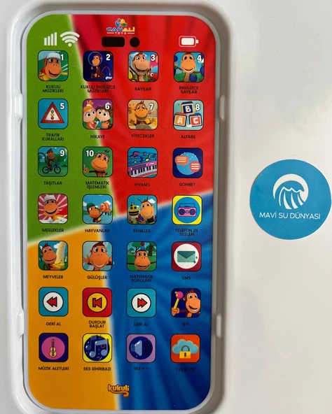 Eğitici Çok Özellikli Kukili Şarjlı Telefon 500 Farklı Sesli ürün görseli 1