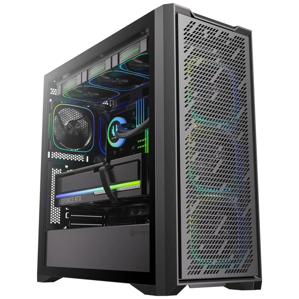 BITFENIX Sepii Black 750W 80+ Bronze PSU 4x120mm FRGB Fan ATX Temperli Cam Siyah Gaming Kasa ürün görseli 1