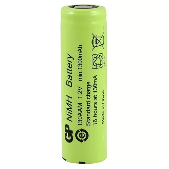 Gp 1.2 Volt 1300 Ma Düz-Kafa Şarjlı Kalem Pil 130Aam ürün görseli 1