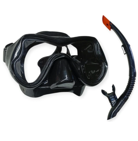 Dalış Maskesi Snorkel Yetişkin - 51714-Si̇yah - 1 Adet ürün görseli 1