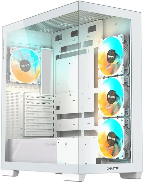 GIGABYTE C500 GB-C500PI ST Panoramic Stealth Glass USB-C ATX Mid Tower Kasa ürün görseli 1