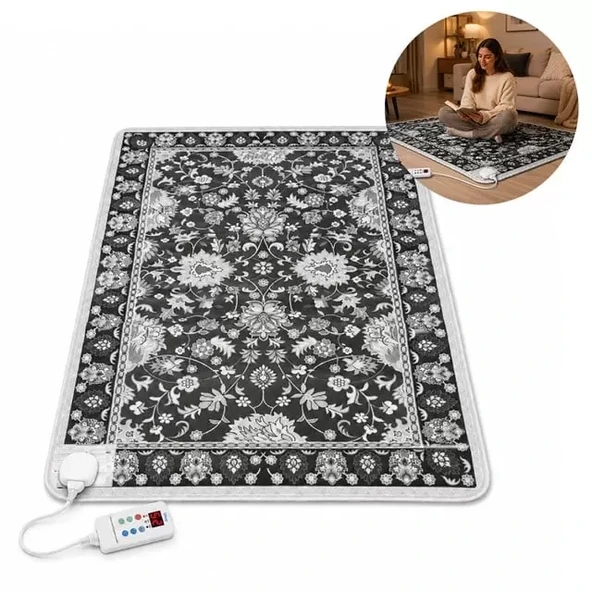 Ty-1*2 859W 100X200Cm Isıtmalı Pad Halı - Dijital Termostatlı Karbon Kristal Teknolojisi ürün görseli 1
