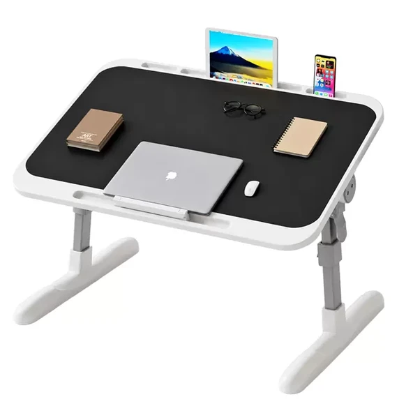 Sn-29699 Çok Fonksiyonlu Katlanabilir Yatak Koltuk Laptop Masası Yükseklik Açı Ayarlı Siyah 60X40Cm ürün görseli 1