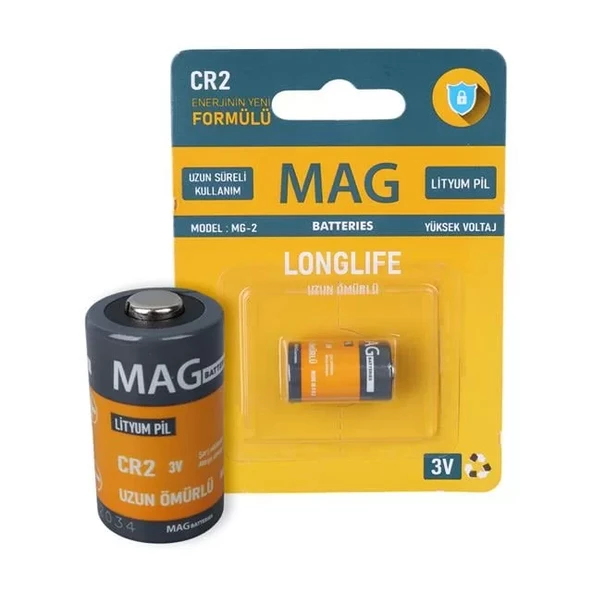 Mag Batteries Mg-2 Cr2 3 Volt Lityum Fotoğraf Makinesi Pili Tekli Blister ürün görseli 1