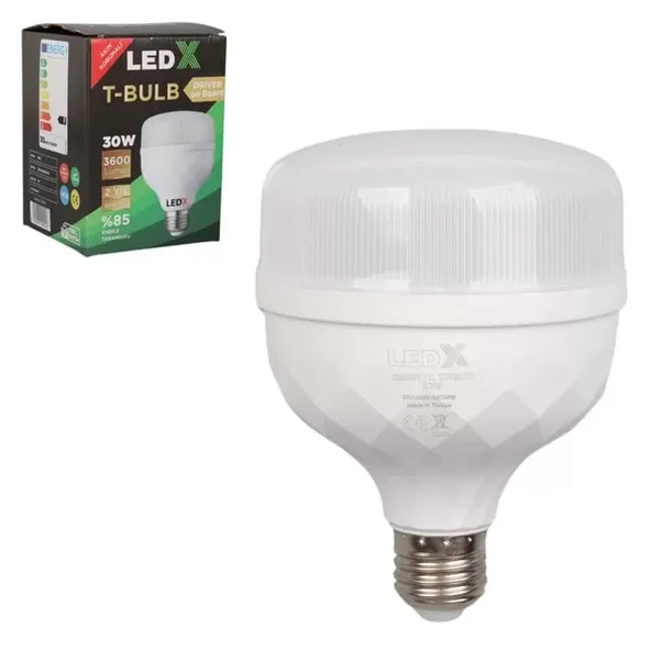 Ledx Al-Tb30 Akım Korumalı 30 Watt 3600 Lümen E27 Beyaz Kristal Torch Led Ampul ürün görseli 1