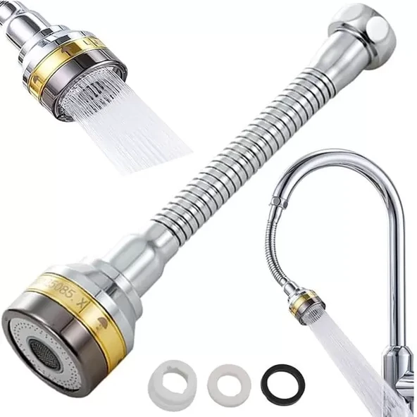 Sn-29319 Üç Kademe Hız Ayarlı Su Akış Kontrollü Musluk Başlığı ürün görseli 1