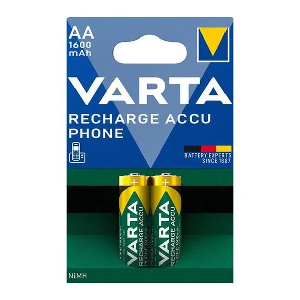 T399 1.2V 1600 Mah Şarjlı Aa Kalem Pil (2'Li Paket) ürün görseli 1