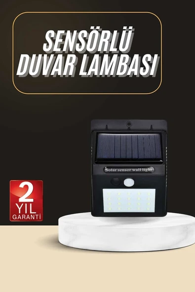 Solar Dekoratif Lambası Sensörlü Led Işık Bahçe Aydınlatma ürün görseli 1