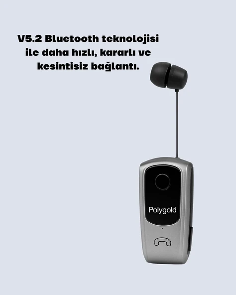 10 Saat Konuşma Süreli Klipsli Bluetooth Kulaklık - Resim 3