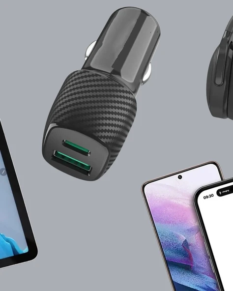 3A Güç Kapasiteli USB & Type-C Çakmaklık Şarj Adaptörü - Resim 5