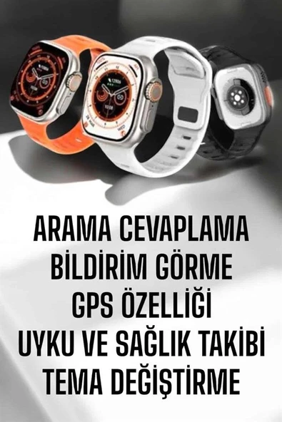 Yeni Nesil Akıllı Saat Adımsayar, GPS, Nabız Ölçer, Uyku ve Sağlık Takibi ürün görseli 1