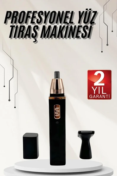 Kulak Burun Tıraş Makinesi Taşınabilir Şarjlı 3 Başlıklı Uzun Ömürlü ürün görseli 1