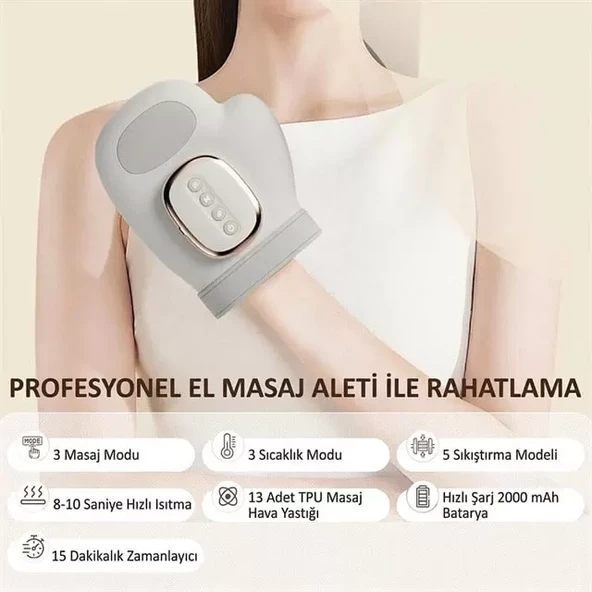 Sn-30763 Isı Kompresyonlu Akıllı El Masaj - Resim 2