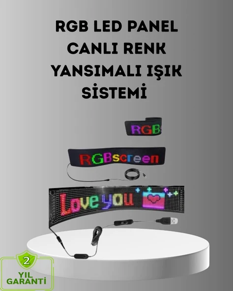 Akıllı LED Matrix Panel – USB Bağlantılı, Kaydırmalı Yazı ve Animasyon Desteği ürün görseli 1