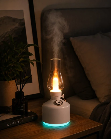 Vintage Aroma Difüzörü Nano Mist LED Işıklı Taşınabilir Nemlendirici ürün görseli 1