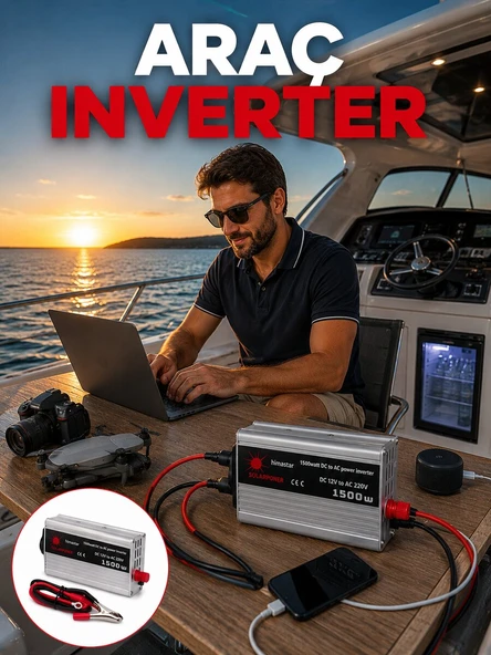 1500W Yüksek Güç Çıkışlı Araç Inverter ürün görseli 1