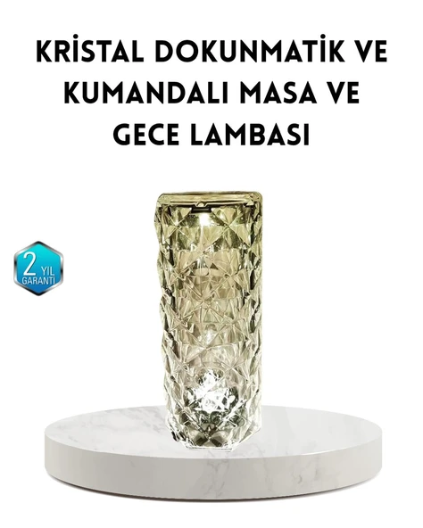 Kristal RGB LED Masa Lambası – Renkli Kumandalı Işık, Dekoratif ve Enerji Tasarruflu ürün görseli 1