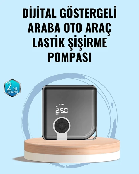 Type-C Şarj Girişli Taşınabilir Elektrikli Hava Pompası ürün görseli 1