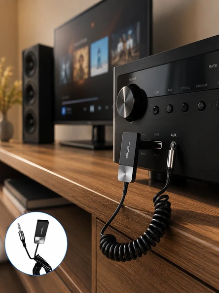 Araç ve Ev Ses Sistemleri İçin Bluetooth AUX Adaptörü - Resim 4