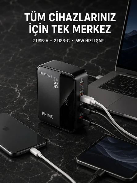 4 Portlu GaN Masaüstü Hızlı Şarj İstasyonu ürün görseli 1
