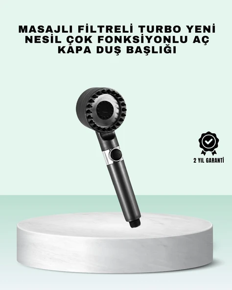 Aç Kapa Tuşlu Filtreli Duş Başlığı Yeni Nesil Tasarım ürün görseli 1