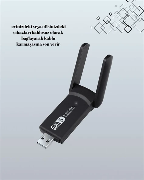AC1200 USB WiFi Adaptör - Resim 3