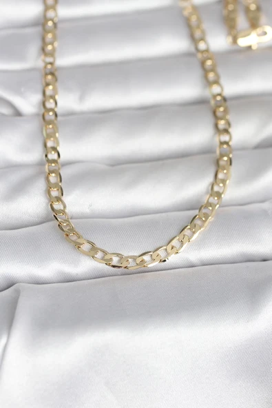 CM 14K Gold Renk Kalın Zincir Model 60 cm Kadın Kolye 5886 ürün görseli 1