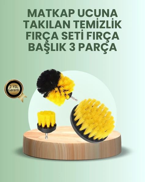 Banyo ve Mutfak İçin Matkap Ucu Temizlik Fırçası 3’lü Set ürün görseli 1