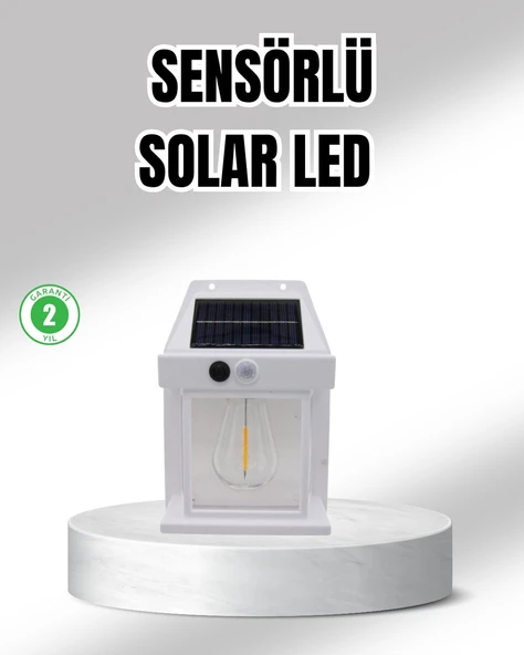 Güneş Enerjili Dış Mekan Sensörlü Duvar Lambası IP65 Su Geçirmez ürün görseli 1