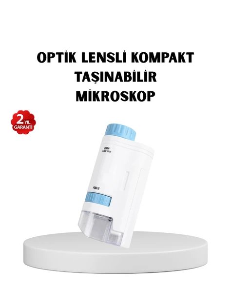 LED Işıklı Mikroskop 80X–200X Zoom Eğitici Bilim Seti ve Taşınabilir ürün görseli 1