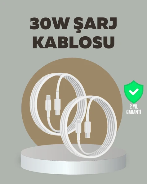 iPhone iPad Airpods Uyumlu 30W Type-C to Lightning Kablo ürün görseli 1