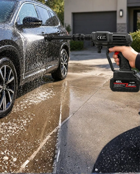 Şarjlı Basınçlı Oto Yıkama Tabancası Kablosuz Taşınabilir Araç Yıkama Makinesi ürün görseli 1