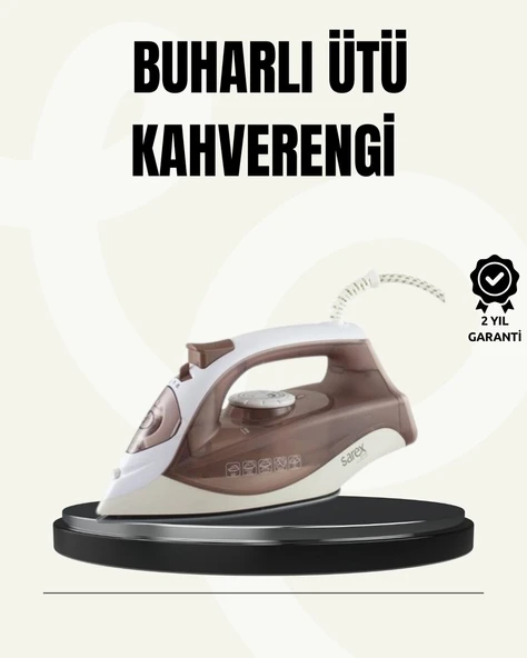 Buharlı Ütü 2200W Seramik Taban 300 ml Kahverengi Dikey Ütüleme ürün görseli 1