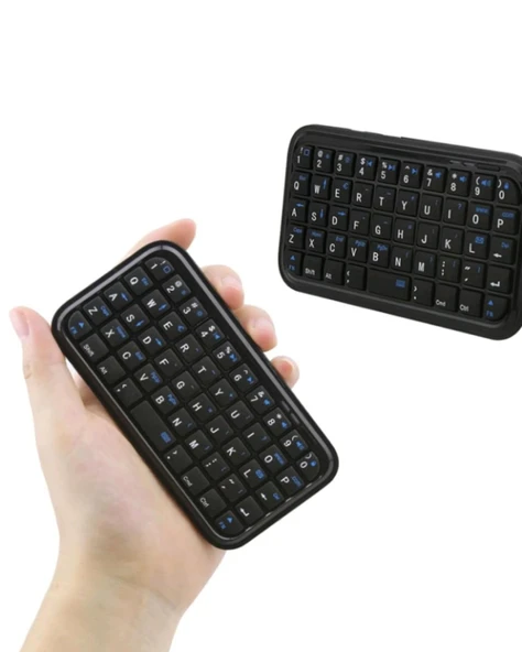 Taşınabilir Mini Bluetooth Klavye Şarjlı Kablosuz Klavye - Resim 4