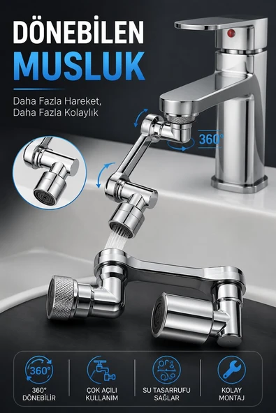 DÖNEBİLEN MUSLUK ÖZEL SU AKIŞ TASARIMI ürün görseli 1