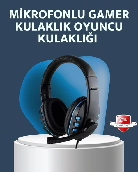 Stereo Mikrofonlu Kablolu Oyun Kulaklığı – Konforlu ve Net Ses İletimi ürün görseli 1