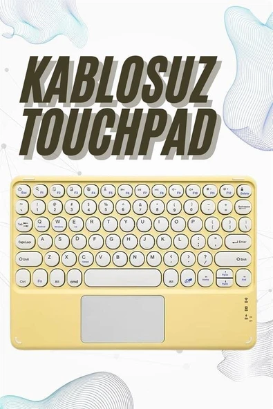 Bluetooth Touchpad Klavye 10.9 inch Kablosuz Wifi Q Klavye Slim - Resim 2