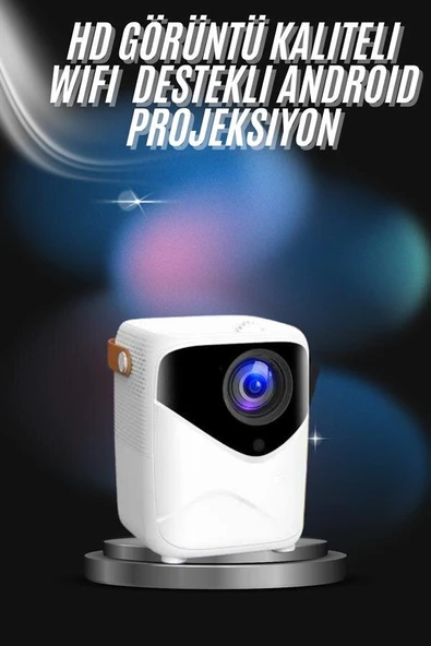 Projeksiyon Ev Sineması Bluetooth 4k HD Kaliteli Görüntü Kumandalı - Resim 2