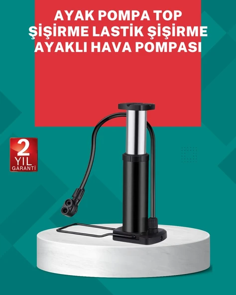 Manuel Ayak Pompası Extra Güçlü Lastik Şişirme Pompası ürün görseli 1