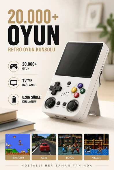 Yeni Nesil Taşınabilir Oyun Konsolu 20 Bin Oyunlu Oyun Cihazı ürün görseli 1